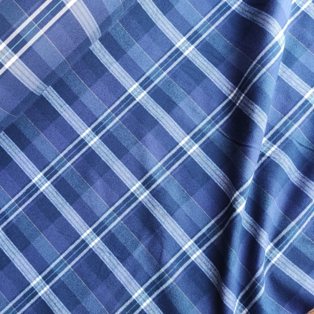 藍染紗先染格紋布磨毛厚棉布 Hmtm 台灣領先織品購物平台 讓小眾變出眾