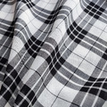 Chiffon Plaid經典白黑格紋涼感純棉雪紡紗_2
