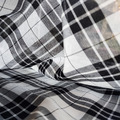 Chiffon Plaid經典白黑格紋涼感純棉雪紡紗_6