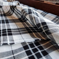 Chiffon Plaid經典白黑格紋涼感純棉雪紡紗_3