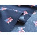 藏青色 美國小旗幟印花 涼感尼龍 斜紋彈性布_6