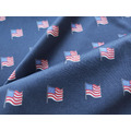 藏青色 美國小旗幟印花 涼感尼龍 斜紋彈性布_4