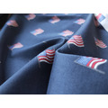 藏青色 美國小旗幟印花 涼感尼龍 斜紋彈性布_8
