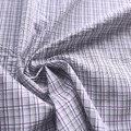 高支數絲光棉 緹花緞紋 純棉漸層英式格紋-白酒紅灰色_6