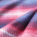 紅藍白漸層格紋 斜紋刷毛保暖面料_2