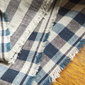亞麻系列 灰藍色調 條子格紋_7
