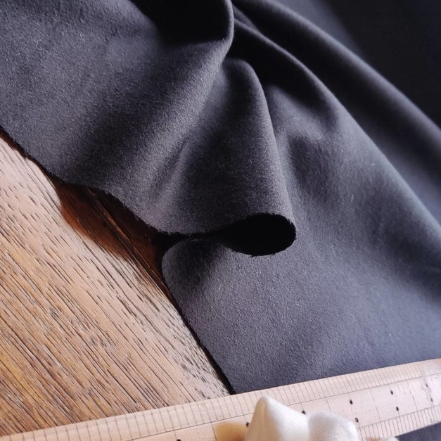 純黑｜棉+羊毛磨毛面料