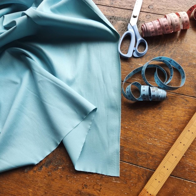 有機棉 DOBBY緹花織物 霧藍