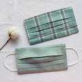 雙面戴 格紋 細緻精梳純棉 透氣 口罩套 台灣製_4