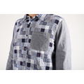 復古紳士 拼布織法 純棉長袖 襯衫_5