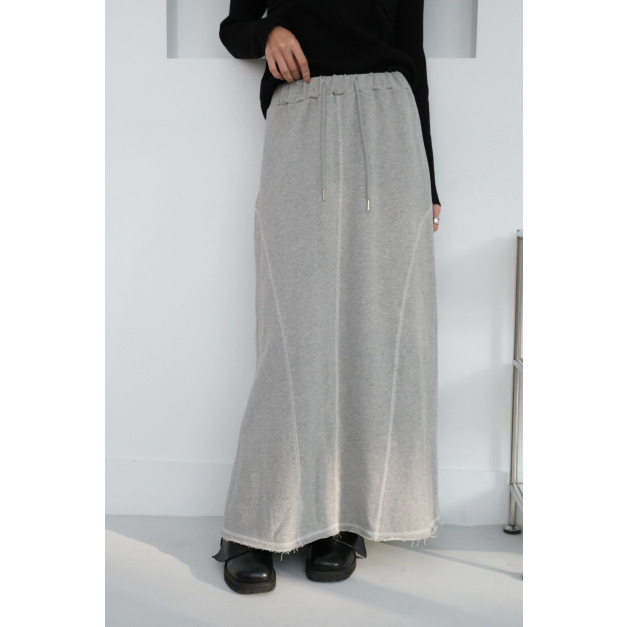 Korea車線剪裁棉裙｜灰