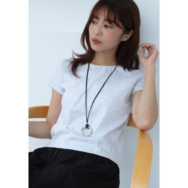 彈性柔軟夏日短TEE｜灰