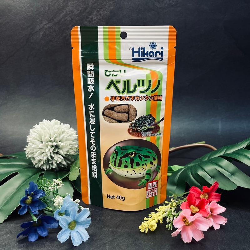 Hikari高夠力 角蛙飼料 快速軟化肉食條狀40g 綠角蛙黃金角蛙草莓角蛙老爺樹蛙非洲牛蛙波子角蛙可用