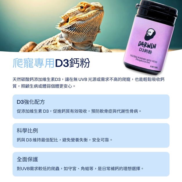 達爾文-D3鈣粉 爬寵鈣粉 小寵物營養品