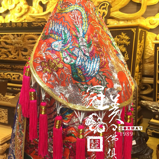 台灣 1尺2全手工 鳳袍4件組 (鳳袍+奉帽+披肩+肚兜)