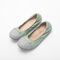【美好奏鳴曲】自由換釦羊皮芭蕾舞鞋_灰/薄荷藍綠(23/23.5)