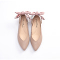 【微暖歌聲】3Way蝴蝶結全真皮尖頭淑女鞋_輕巧藕粉(22.5)_1