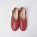 【氣質維也納】極軟羊皮蝴蝶結芭蕾舞鞋_純真紅(23.5)_9