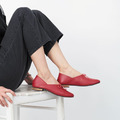 【氣質維也納】極軟羊皮蝴蝶結芭蕾舞鞋_純真紅(23.5)_2