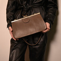 【記得我 Remember Me】山本先生手工牛皮梯形口金包_栗皮茶_4