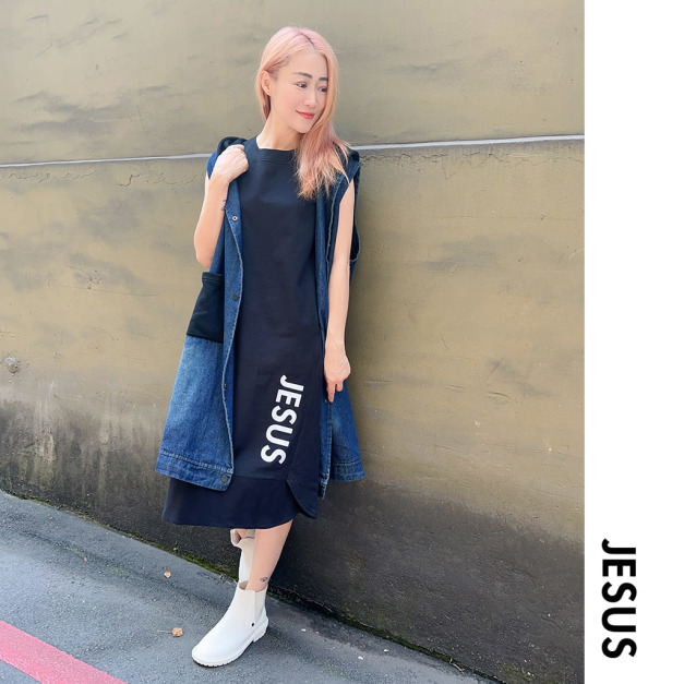 夏末特賣．【法國小風潮】短袖立體感洋裝_JESUS