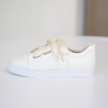 【前進的少女】牛皮緞帶繫繩休閒鞋_白色奇幻 (隨貨附白色棉質鞋帶)(24/24.5/25.5)_11
