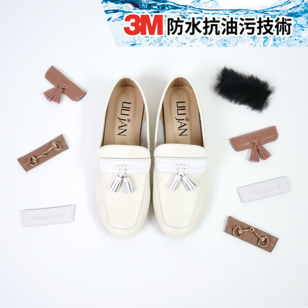 【桃樂絲女孩】面具樂福鞋_白色釦飾組合（每款僅任選一組）