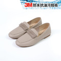 【桃樂絲女孩】防水抗污牛皮2way面具樂福鞋2.0_藕灰(僅剩24號)_13