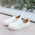 【英式調色盤】3M防水真皮白色舒適樂福鞋_純白(22.5/24/24.5)