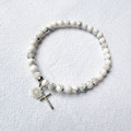 Holy spirit【神的國度】925純銀十字架 水晶手環_白松石(男/女款)_4