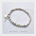 Holy spirit【神的國度】925純銀十字架 水晶手環_白松石(男/女款)_1