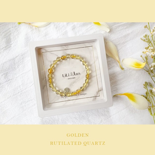 新品限時優惠．Holy spirit【Nov.】水晶純銀手環_暖陽金髮晶