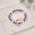 Holy spirit【Feb.】水晶純銀手環_紫水晶(可加購925十字架)_6