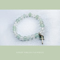 Holy spirit【Jul.】水晶純銀手環_淡綠螢石+白爆晶(可加購925十字架)_2