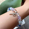 Holy spirit【Aug.】水晶純銀手環_藍東菱+海藍寶+爆晶+薰衣草紫晶(可加購925十字架)_11