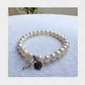 Holy spirit【神的國度】水晶純銀手環_珍珠(可加購925十字架)_8