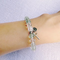 Holy spirit【Jul.】水晶純銀手環_淡綠螢石+白爆晶(可加購925十字架)_3