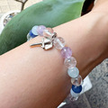 Holy spirit【Aug.】水晶純銀手環_藍東菱+海藍寶+爆晶+薰衣草紫晶(可加購925十字架)_10