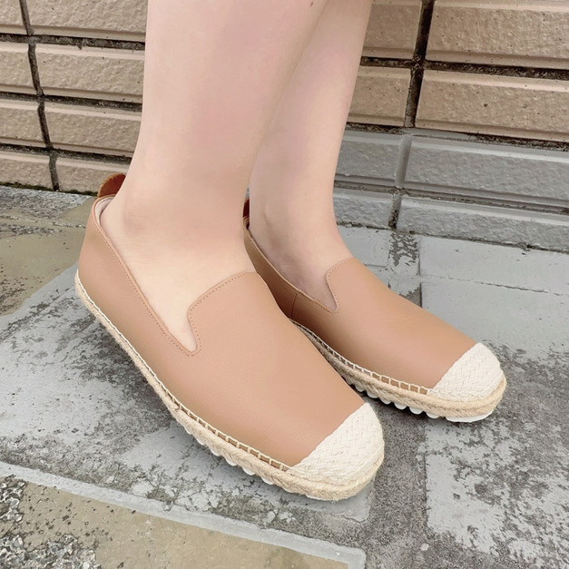 【好感日常】防潑水牛皮經典素面漁夫鞋_暖暖棕 (FB私訊)