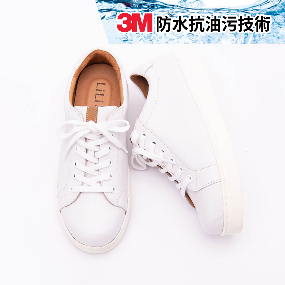 最後數量！絕版售完不補！【實現白日夢】全真皮防水抗污增高小白鞋_質感霧棕(24.5/25/25.5)🍎買就送果香護手霜