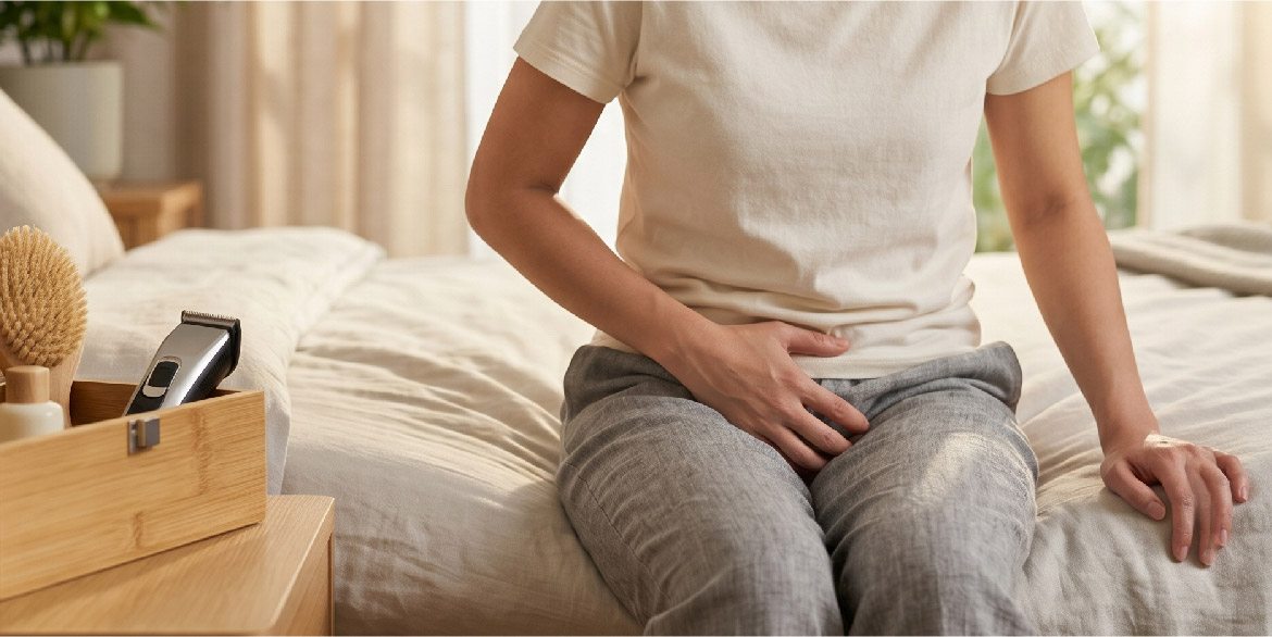 私密處癢原因2：私密處毛髮過多(毛髮過多會讓私密處更難保持乾燥通風)