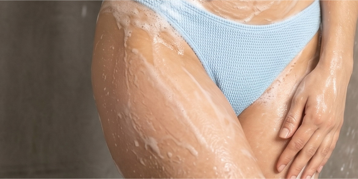 私密處搔癢改善方式5：避免過度清潔，使用私密專用清潔產品(洗澡時使用溫水沖洗陰部，並不過度搓洗)