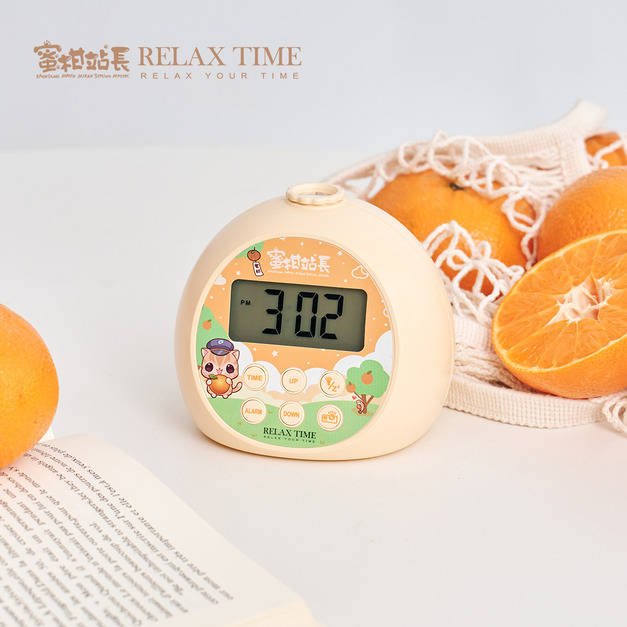 RELAX TIME 蜜柑站長聯名 l 蜜柑樂園投影時鐘 (RT-116C-1) l 不含電池