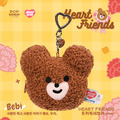 POP SUNDAYx韓國釜山愛心熊 l Heart Friends 錢包掛件系列 官方正版
