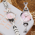 RELAX TIME 時光漫舞 手鍊風格女錶 銀×粉貝殼 (RT-117-1)