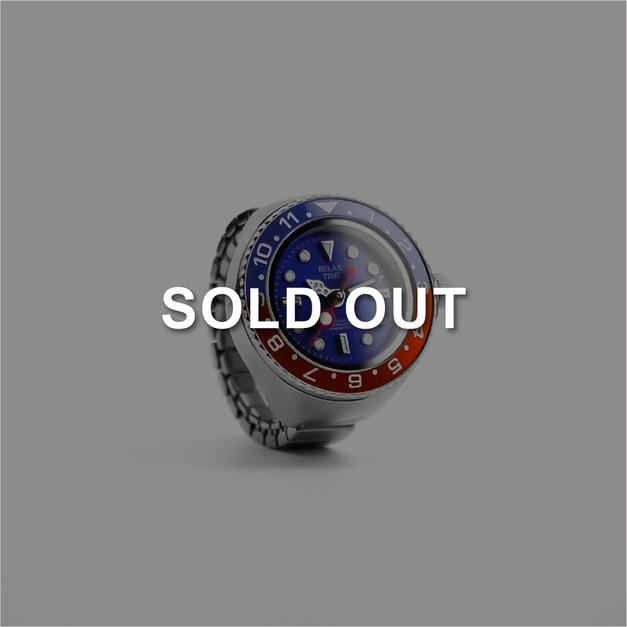 SOLD OUT-RELAX TIME  水鬼戒指錶-紅藍圈水鬼 (RT-R-05)