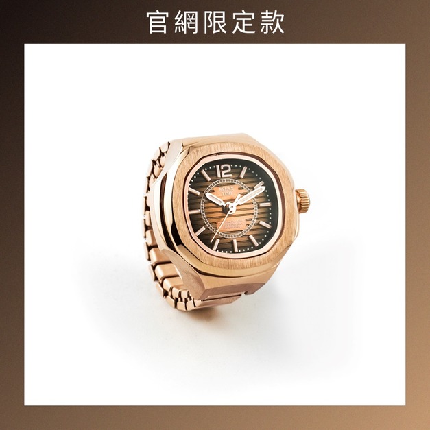 官網限定發售｜RELAX TIME  方形戒指錶-玫瑰方形 (RT-P-03)