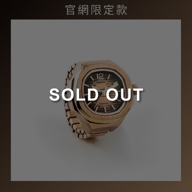 SOLD OUT-官網限定發售｜RELAX TIME  方形戒指錶-玫瑰方形 (RT-P-03)