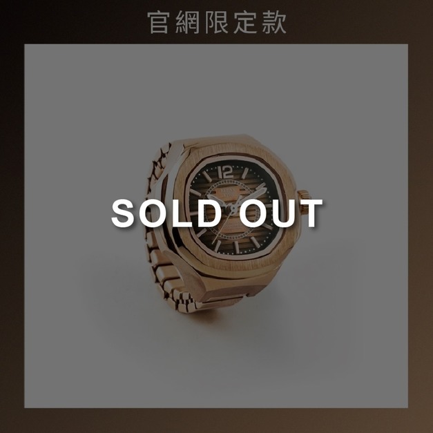 官網限定發售｜RELAX TIME  方形戒指錶-玫瑰方形 (RT-P-03)