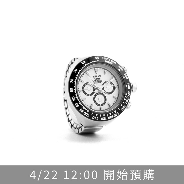 4/22 12:00開始預購!RELAX TIME  三眼戒指錶-白熊貓 (RT-D-01)